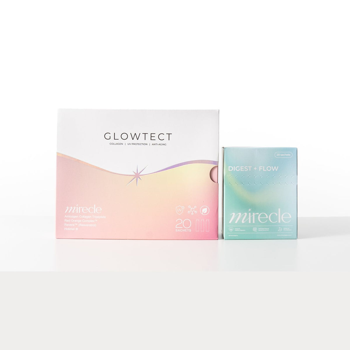 Mirecle Monthly Trial Bundle: GLOWTECT and Digest & Flow
